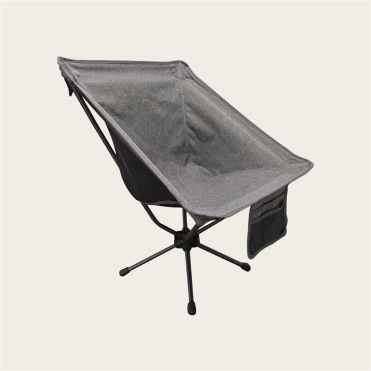 Sedia da campeggio leggera con tasca organizer in rete